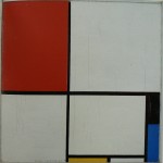  "composition avec rouge jaune et bleu " de Mondrian en 1928