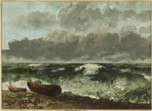 Courbet "mer orageuse ou la vague" (Orsay 1869)